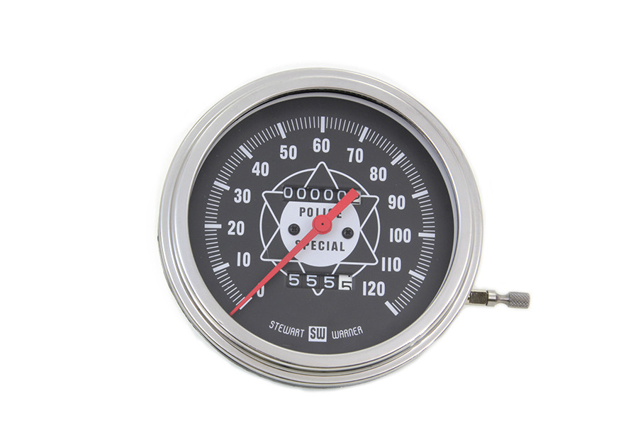 V-Twin #90110B - Speedometer with 2:1 Ratio and Red Needle