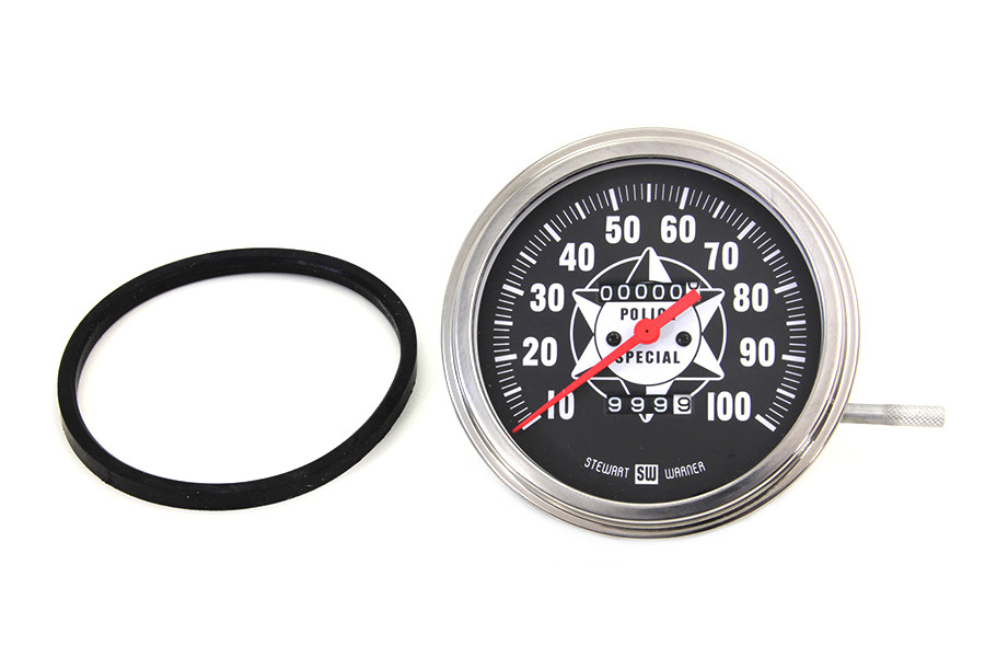 V-Twin #90114B - Speedometer with 2:1 Ratio and Red Needle