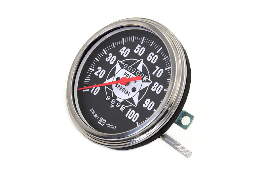 V-Twin #90114B - Speedometer with 2:1 Ratio and Red Needle