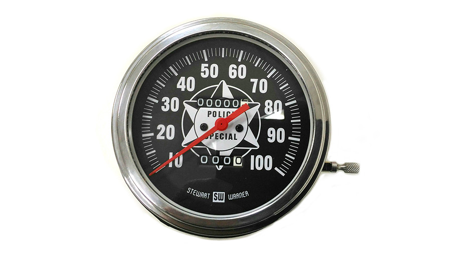 V-Twin #90114A - Speedometer with 1:1 Ratio and Red Needle