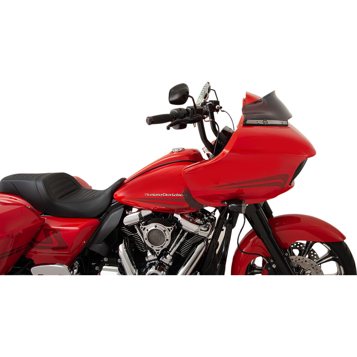 Klock Werks #KWW-01-0402 - Sport Flare® Windshield - 6" - Dark Smoke - '15-'25 FLTR