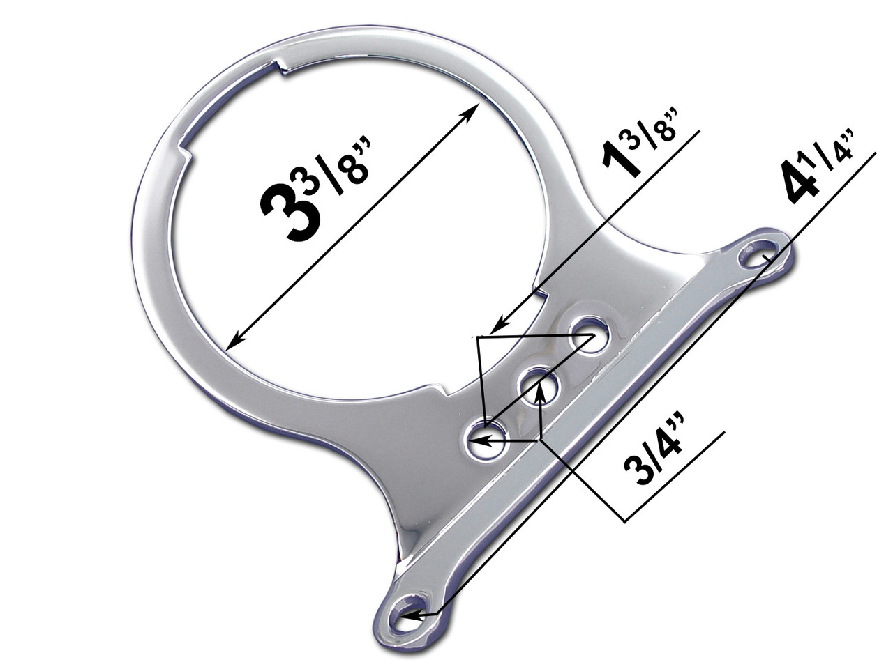 V-Twin #77-0019 - Single Gauge Mount Bracket