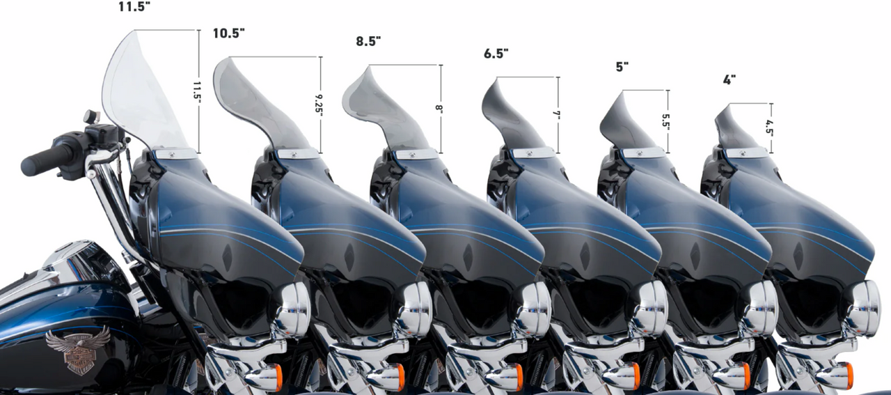 Klock Werks #KWW-01-0467 - Flare Windshield - 10-1/2" - Dark Smoke - '14-'23 FLH