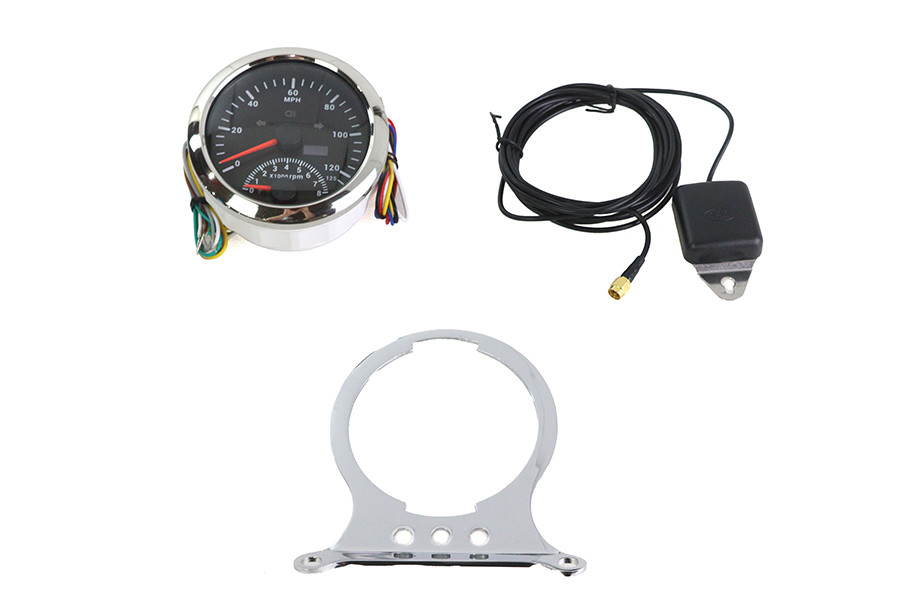 V-Twin - 85mm GPS Combo Tachometer and Speedometer Kit