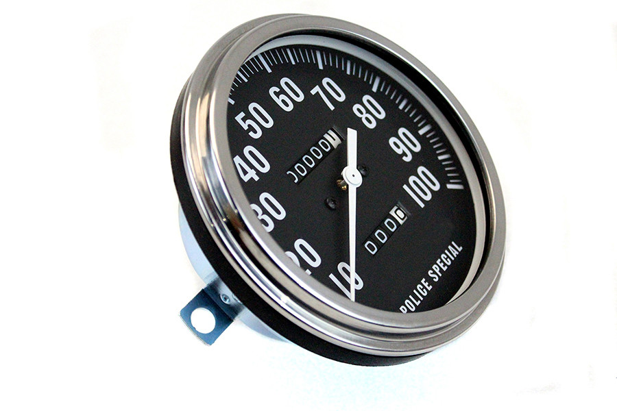 V-Twin #71473E - Replica Police 2:1 Speedometer