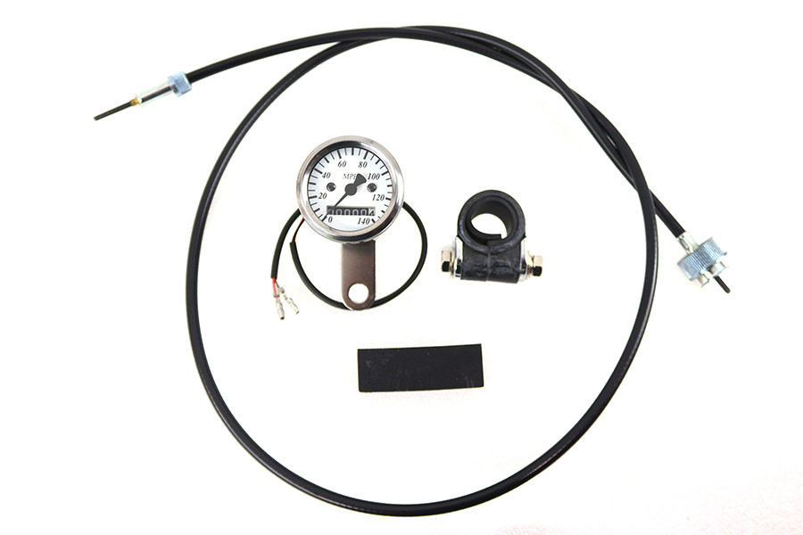 V-Twin - Deco Mini 48mm Speedometer Kit with 2:1 Ratio