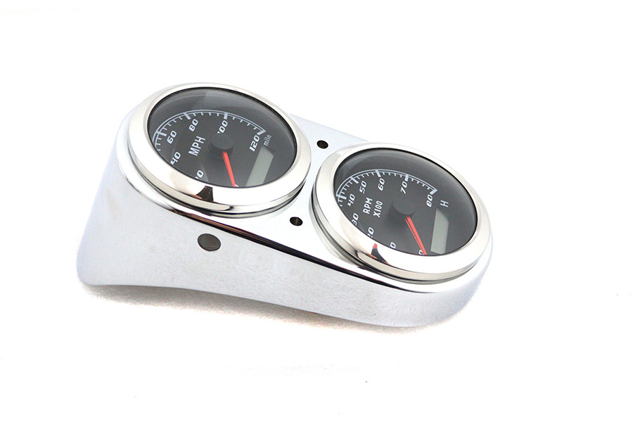 V-Twin #76450 *250 MOQ* - FXDL Dash Panel Chrome