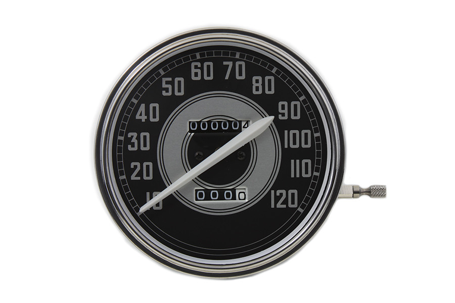 V-Twin #74916DC - Replica 2:1 Speedometer with White Needle