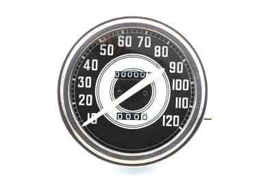 V-Twin #72982A - Speedometer with 2:1 Ratio and White Needle