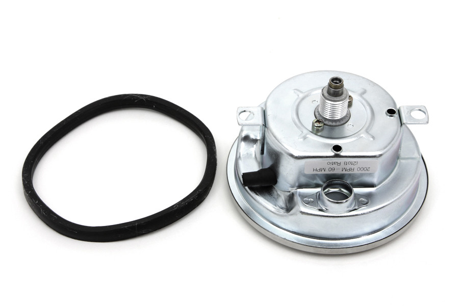 V-Twin #70848CWO - Replica 2:1 Speedometer with Black Needle