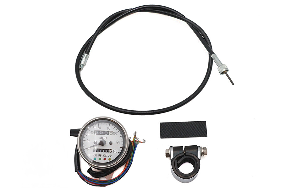V-Twin #63170S6 - Mini 60mm Speedometer with 2:1 Ratio