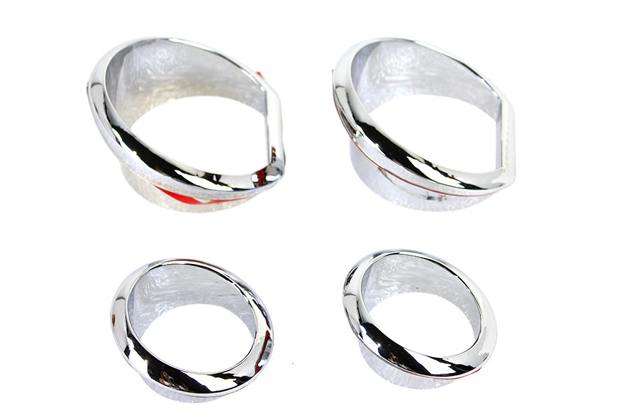V-Twin #61400451 - Gauge Trim Kit Chrome