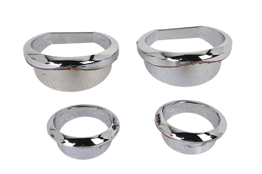 V-Twin #61400451 - Gauge Trim Kit Chrome