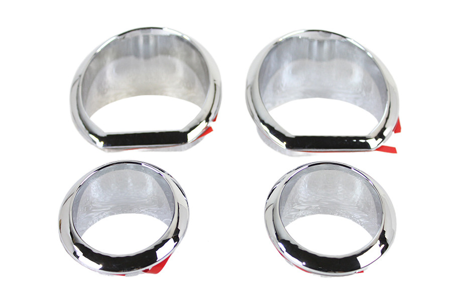 V-Twin #61400451 - Gauge Trim Kit Chrome