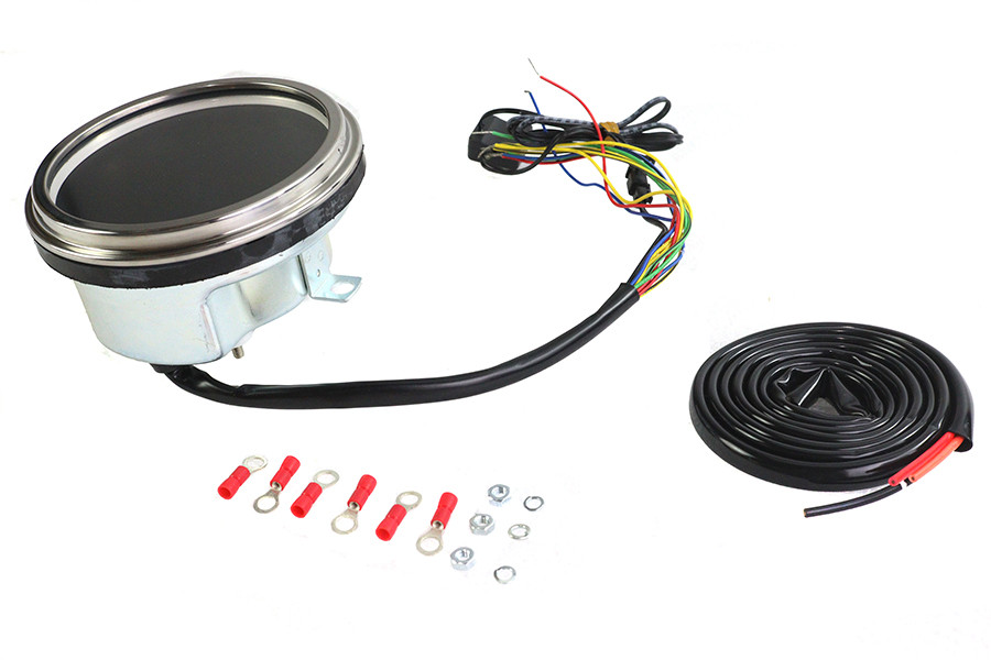 V-Twin #76744 - LED Digital Speedometer and Tachometer Assembly