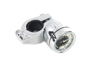 V-Twin #O91-6820T - Temperature Gauge with Mount Chrome