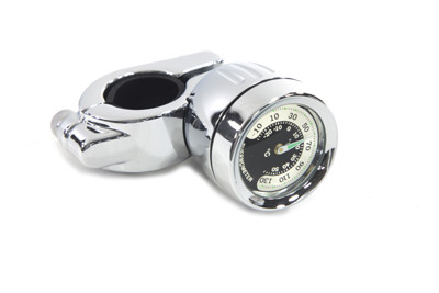 V-Twin #O91-6820T - Temperature Gauge with Mount Chrome