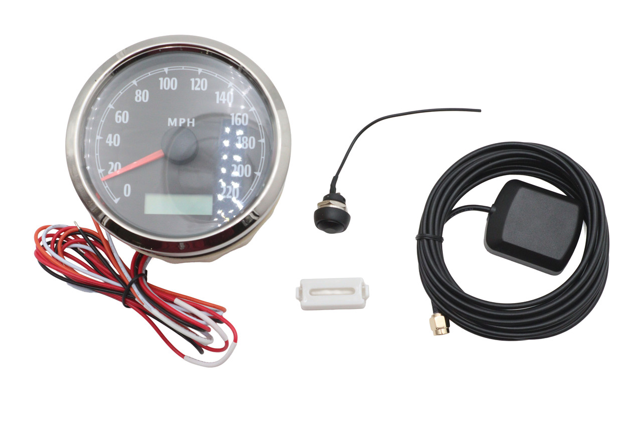 V-Twin #93148B - 85mm GPS Speedometer Black