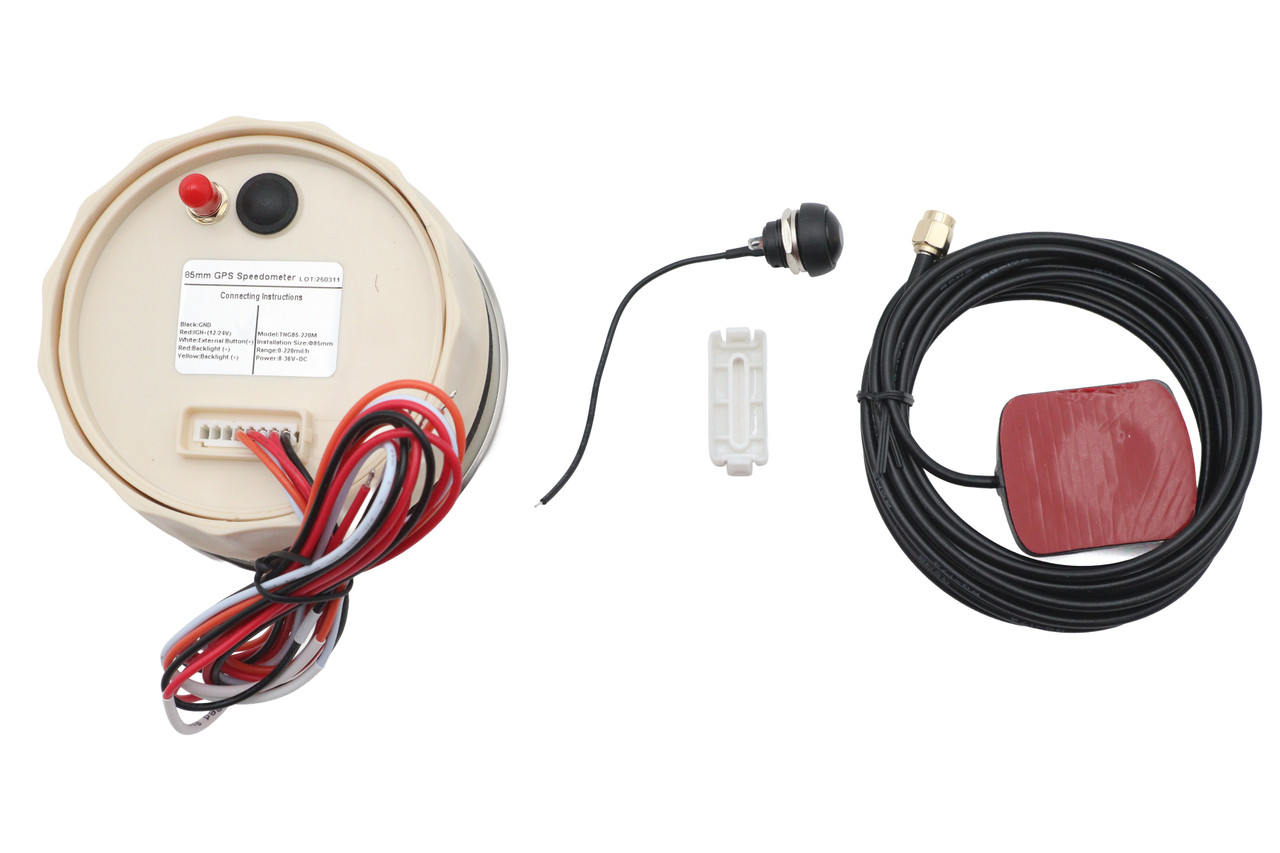 V-Twin #93148B - 85mm GPS Speedometer Black