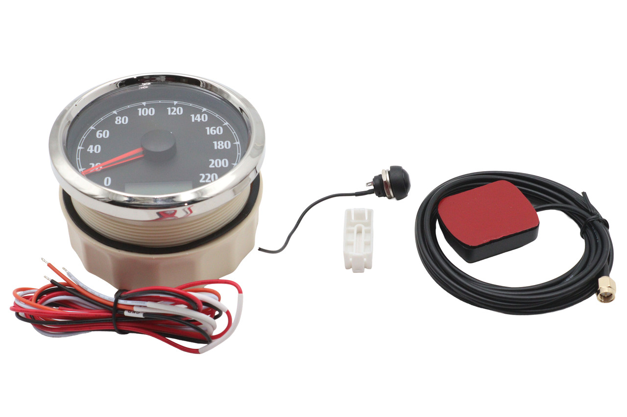 V-Twin #93148B - 85mm GPS Speedometer Black