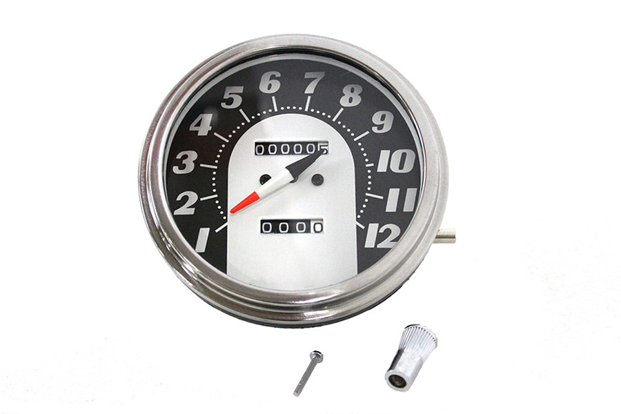 V-Twin #70874E - 1962-1967 Replica 1:1 FL Speedometer