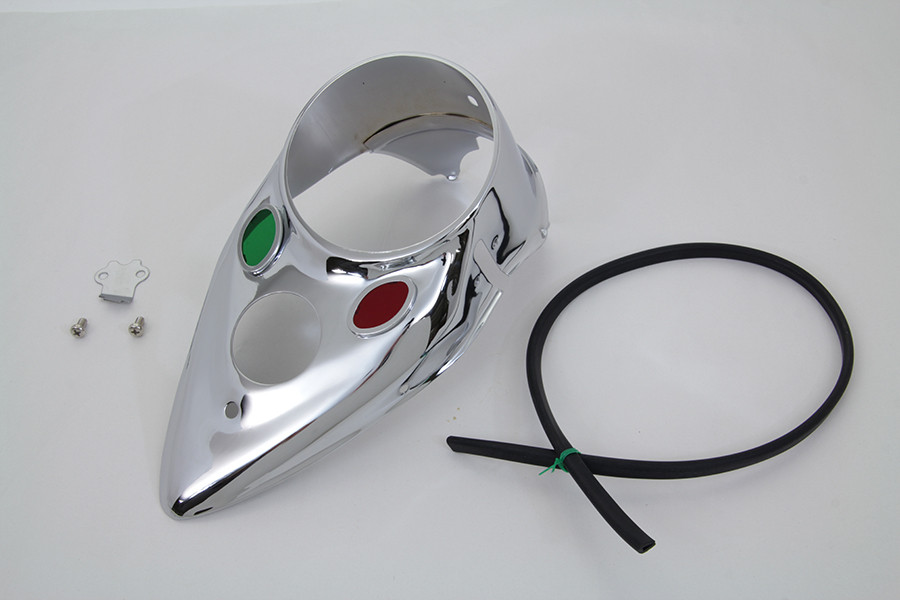 V-Twin - Chrome Cateye Dash Panel