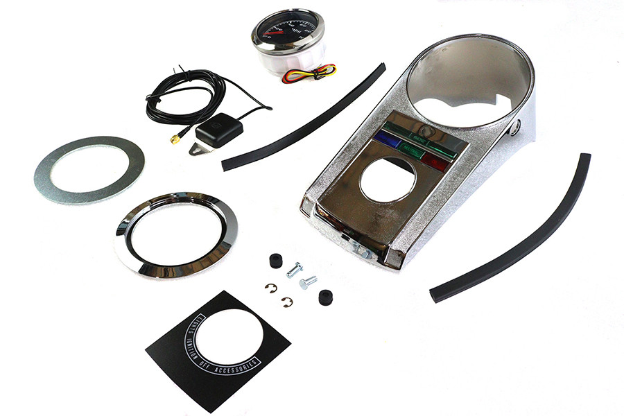 V-Twin - 85mm GPS Speedometer Kit Chrome
