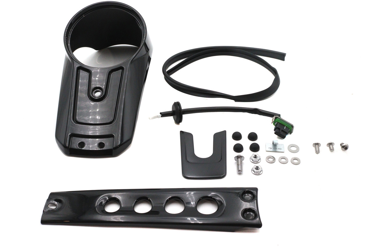 V-Twin #78881B - Dash Panel Kit Black