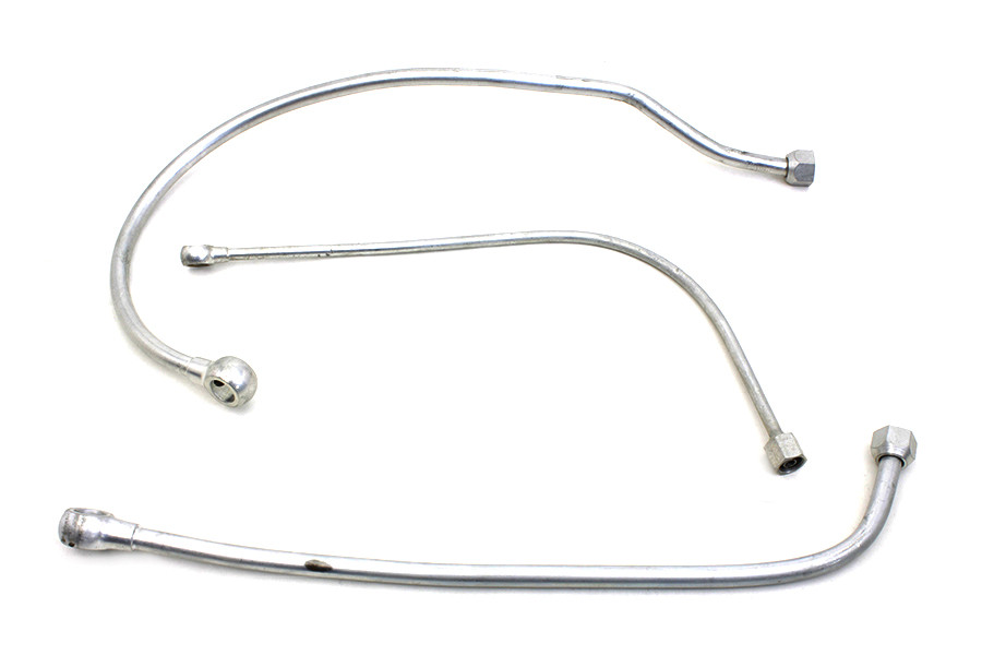 V-Twin #37 EL OIL SET - Oil Line 3 Piece Set Cadmium