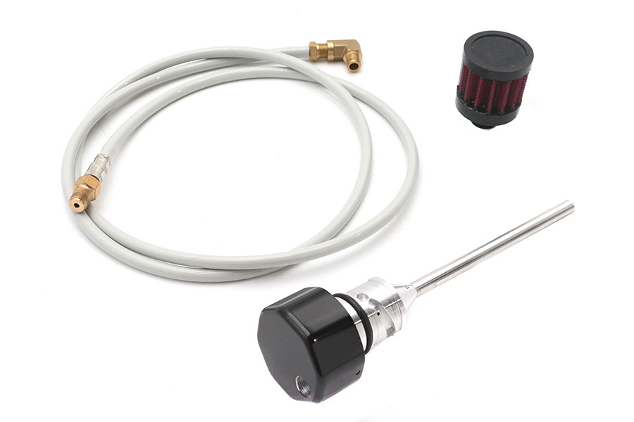 V-Twin #78835B - M8 Vented Dipstick Black