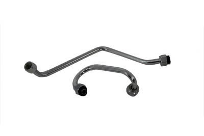 V-Twin #50225 - Chrome Oil Filter Line Set