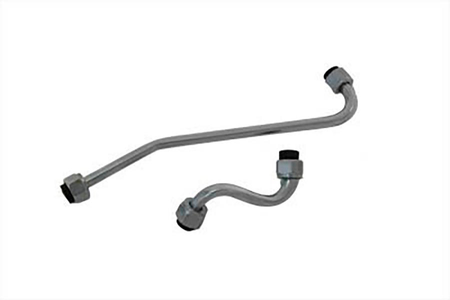 V-Twin #50224 - Chrome Oil Filter Line Set