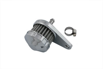 V-Twin #35-0324 - Chrome Crankcase Breather Assembly
