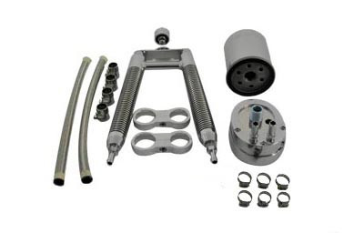 V-Twin - Oil Cooler Kit Dual Tube Vertical Type