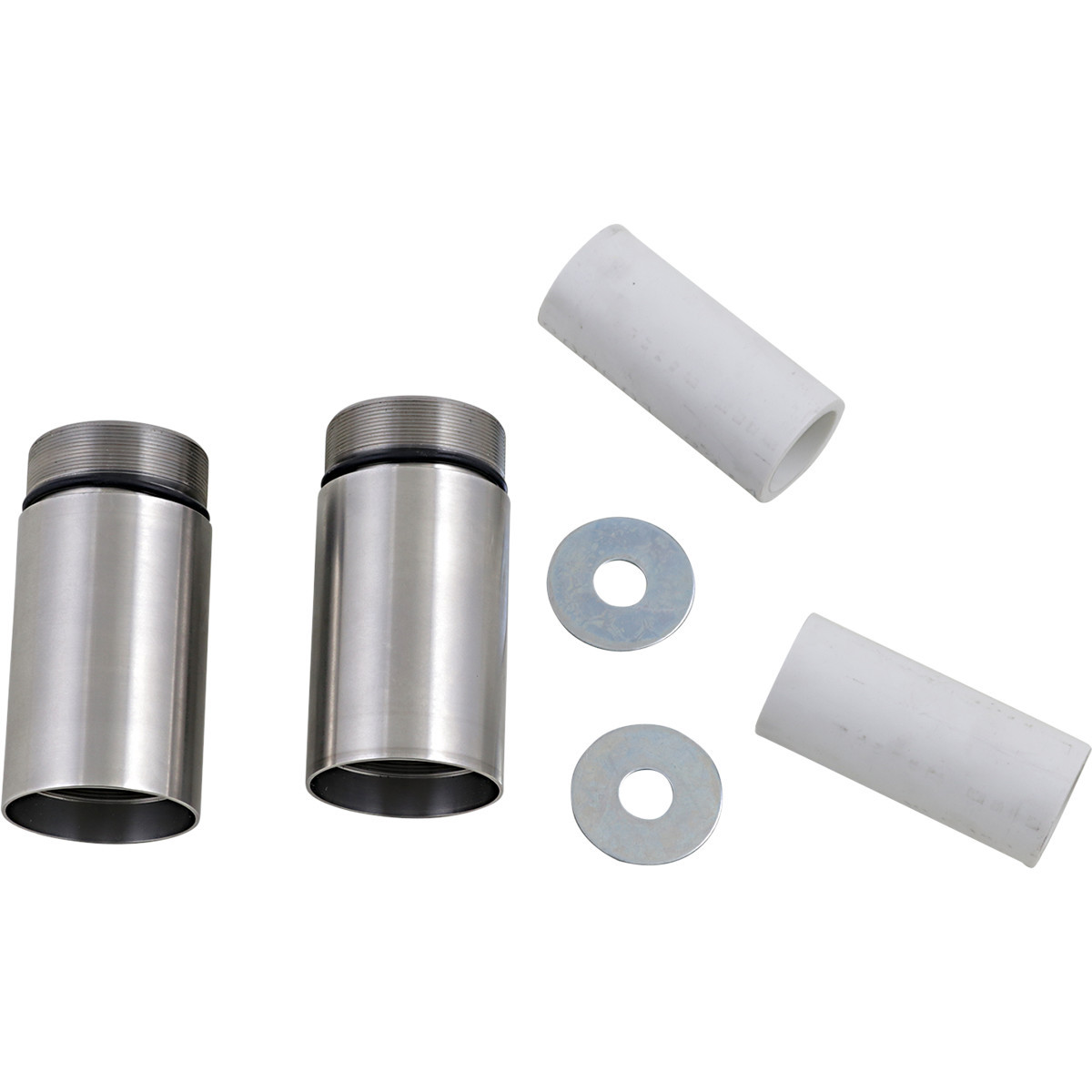 Cycle Visions #CV7113 - Fork Tube Extensions - 49 mm - Extends +3" - Chrome