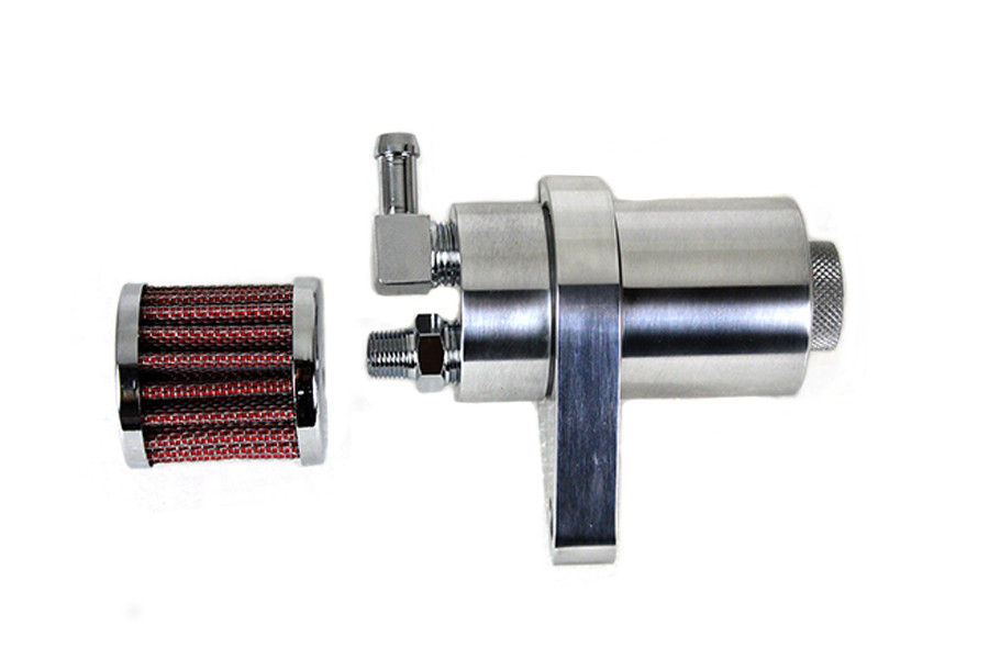 V-Twin - Polished Engine Breather Oil Collector