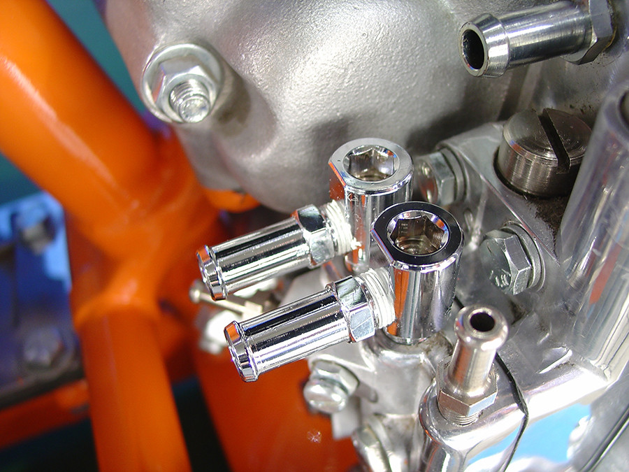 V-Twin - Allen Oil Pump Fitting Set Chrome