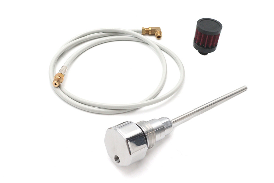 V-Twin #78832 - Oil Tank Vented Dipstick Polished