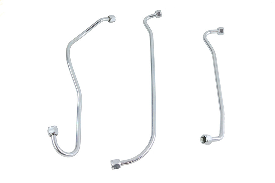 V-Twin #50178Z - U/UL Oil Line Set Zicad Plated