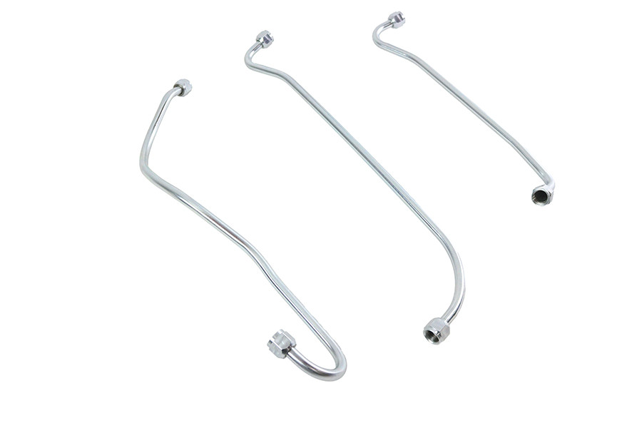 V-Twin #50178Z - U/UL Oil Line Set Zicad Plated