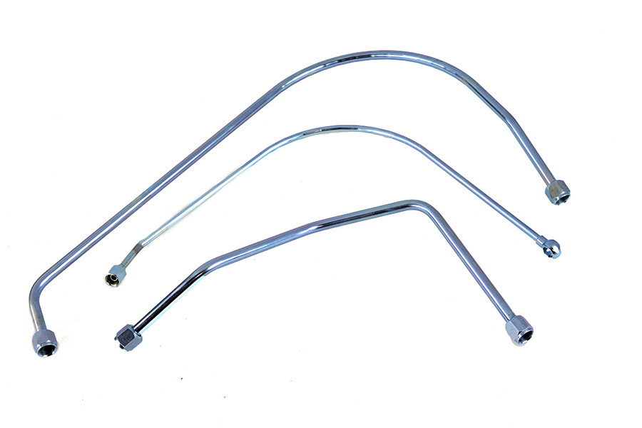 V-Twin #50177Z - 45 W/G Oil Line Set Zicad Plated