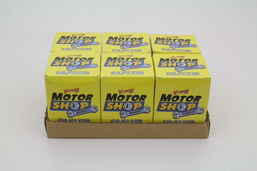 V-Twin #14-0020B-6 - Black Medium Spin On Oil Filter