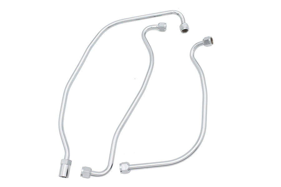 V-Twin #50168 - Chrome Oil Line Set