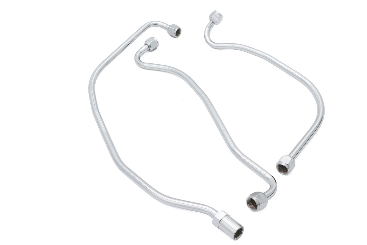 V-Twin #50168 - Chrome Oil Line Set