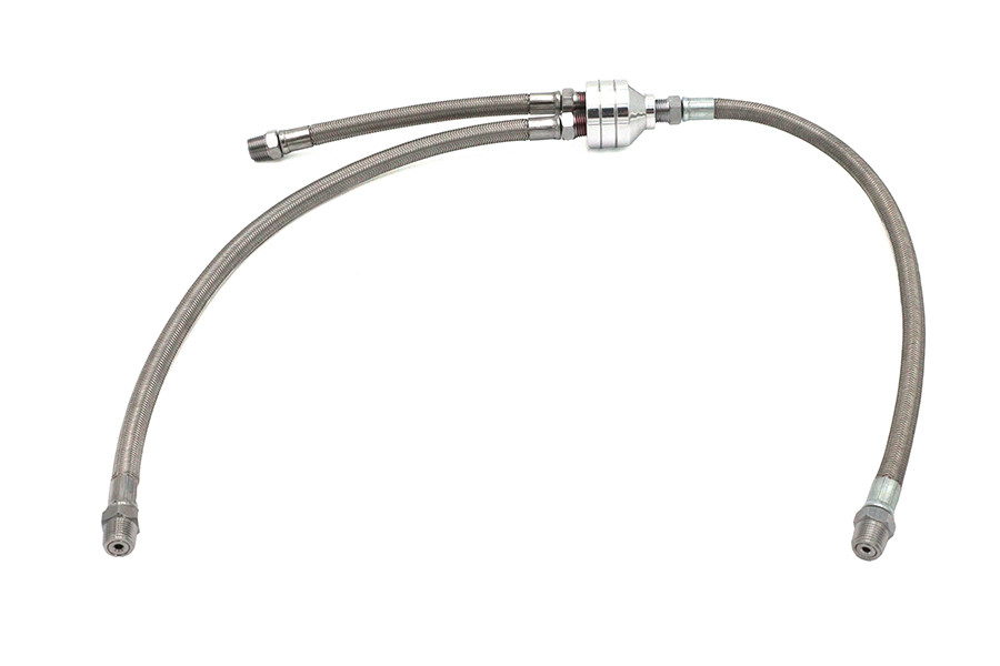 V-Twin - Stainless Steel OHO Top Oil Line