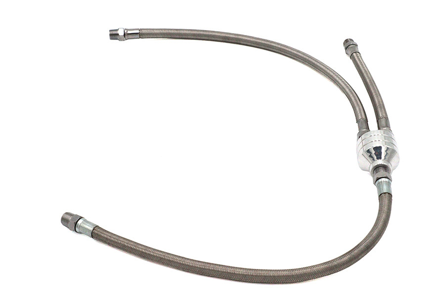 V-Twin - Stainless Steel OHO Top Oil Line