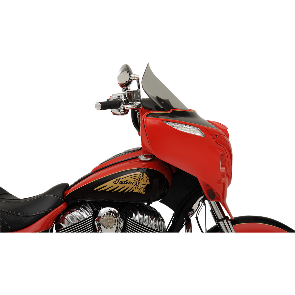 Klock Werks #KWW-04-0499 - Flare® Windshield - 14" - Tall - Tinted - '14-'25 Indian