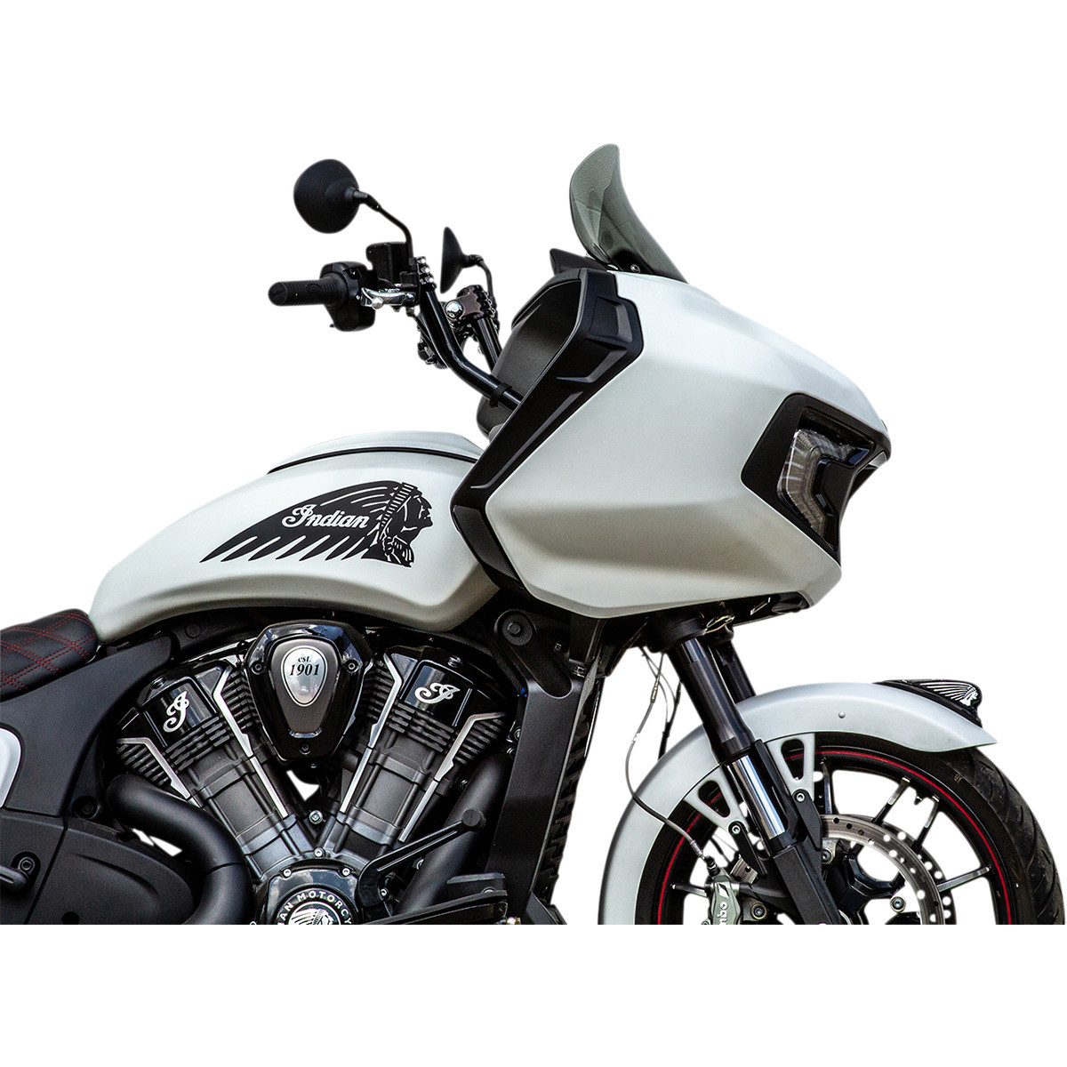 Klock Werks #KWW-04-0584-T - Flare® Windshield - 11" - Tinted - '20-'25 Indian