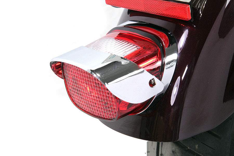 V-Twin - Chrome Tail Lamp Visor Smooth