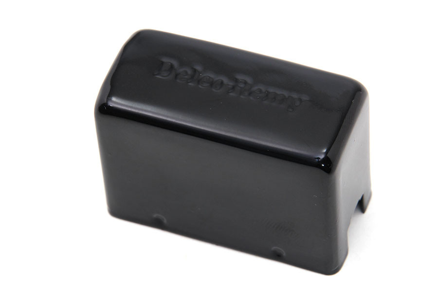 V-Twin #75752 - Black Replica Delco Remy Style Relay Cover